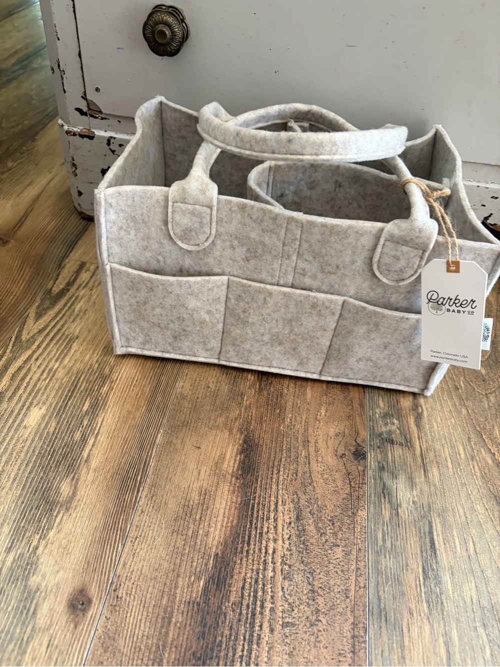 Parker Baby Co Beige Felt Storage Caddy - Portable Organizer